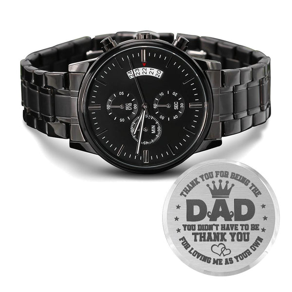 Engraved Stepdad Watch Thank You For Being My Dad
