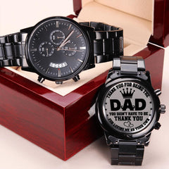 Engraved Stepdad Watch Thank You For Being My Dad