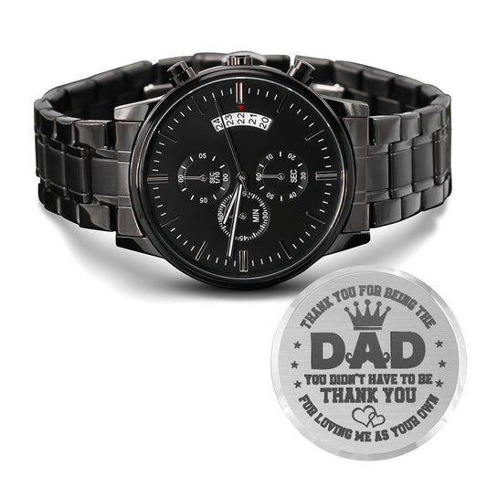 Engraved Stepdad Watch Thank You For Being My Dad