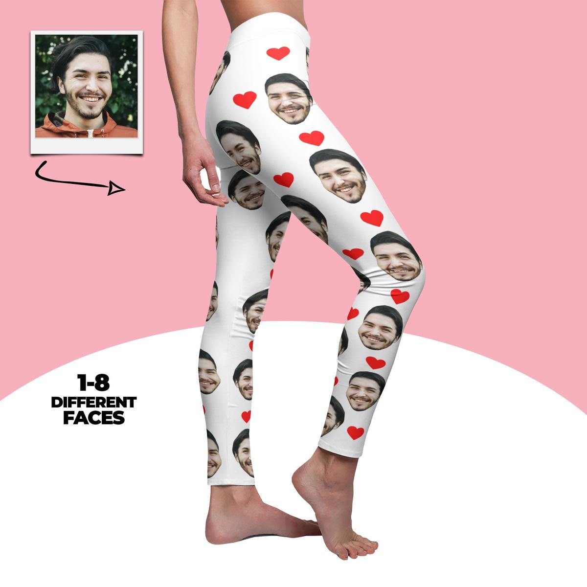 Face Leggings Personalized Hearts Leggings Main image