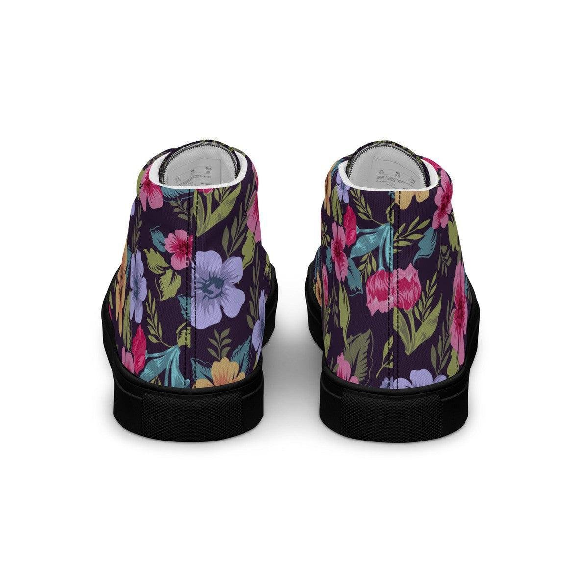 Floral Pattern Women’s High Top Shoes Secondary image