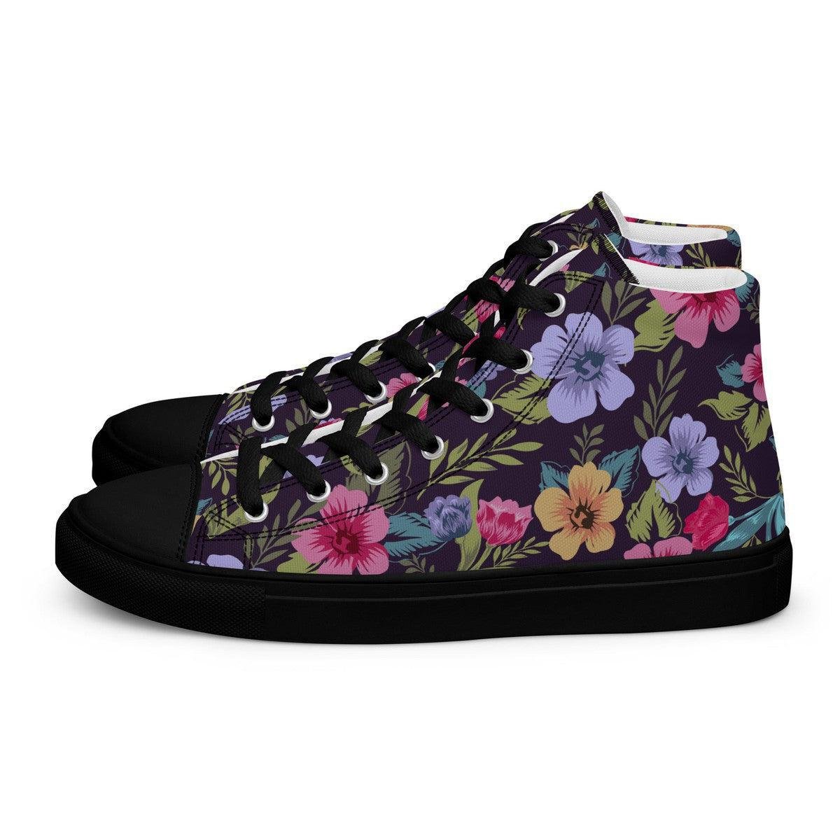 Floral Pattern Women’s High Top Shoes Main image