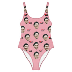 I Love My Wife Custom Face Swimsuit