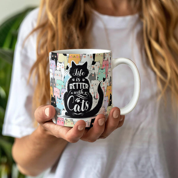 Life Is Better With Cats Mug