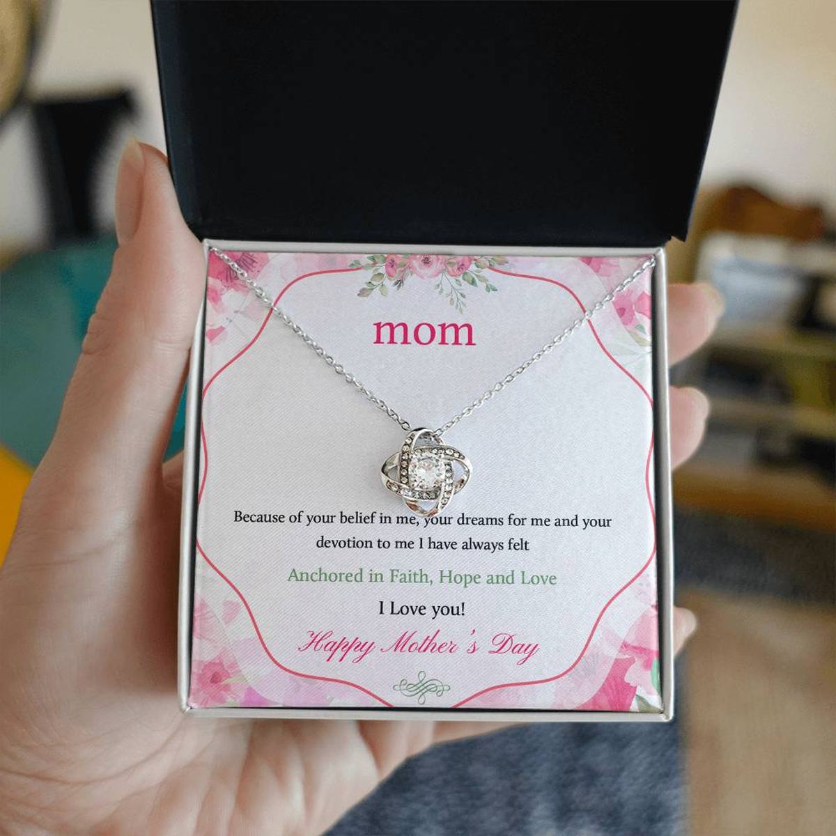 Love Knot Necklace Honoring Mom’s Endless Faith And Sacrifice Secondary image