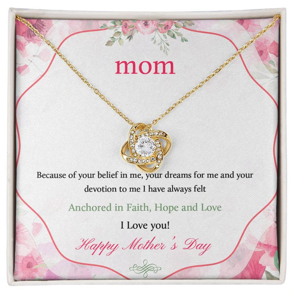 Love Knot Necklace Honoring Mom’s Endless Faith And Sacrifice