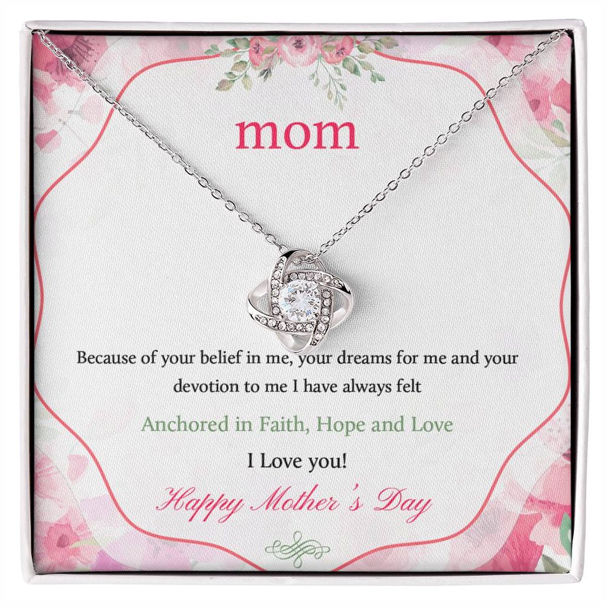 Love Knot Necklace Honoring Mom’s Endless Faith And Sacrifice Main image