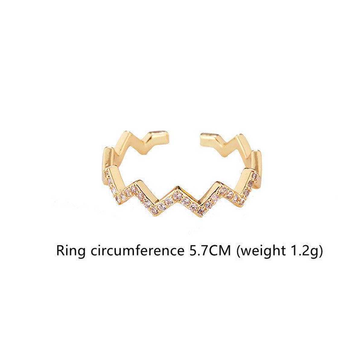 Micro Inlaid Zircon Temperament Full Diamond Ring Secondary image