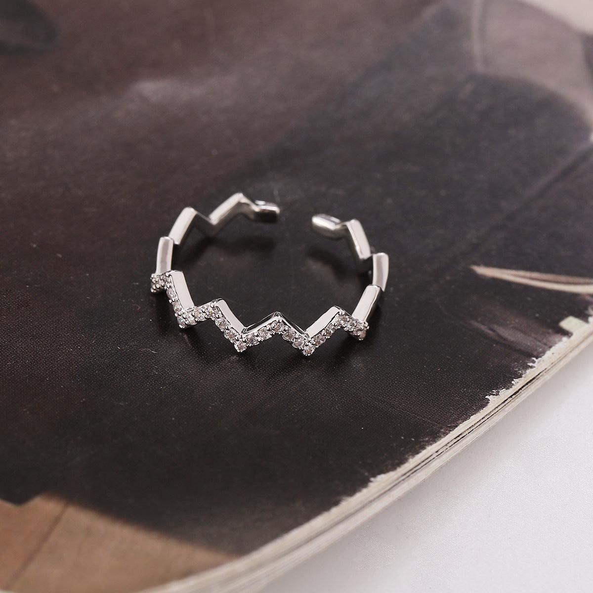 Micro Inlaid Zircon Temperament Full Diamond Ring Main image
