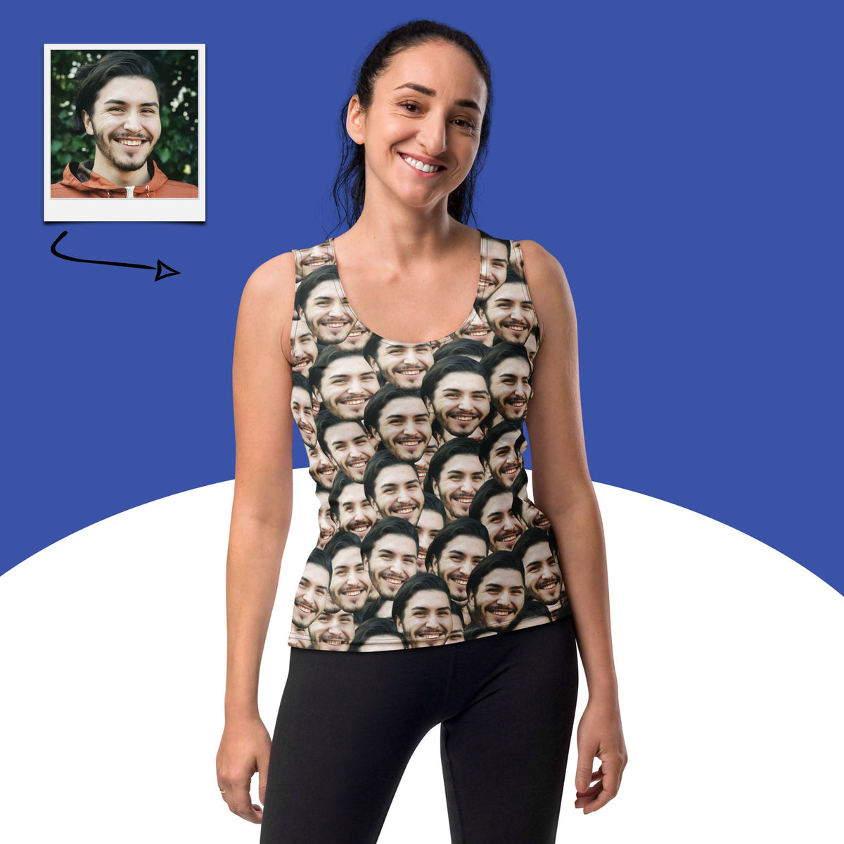 Custom Face Print Women's Tank Top Main image