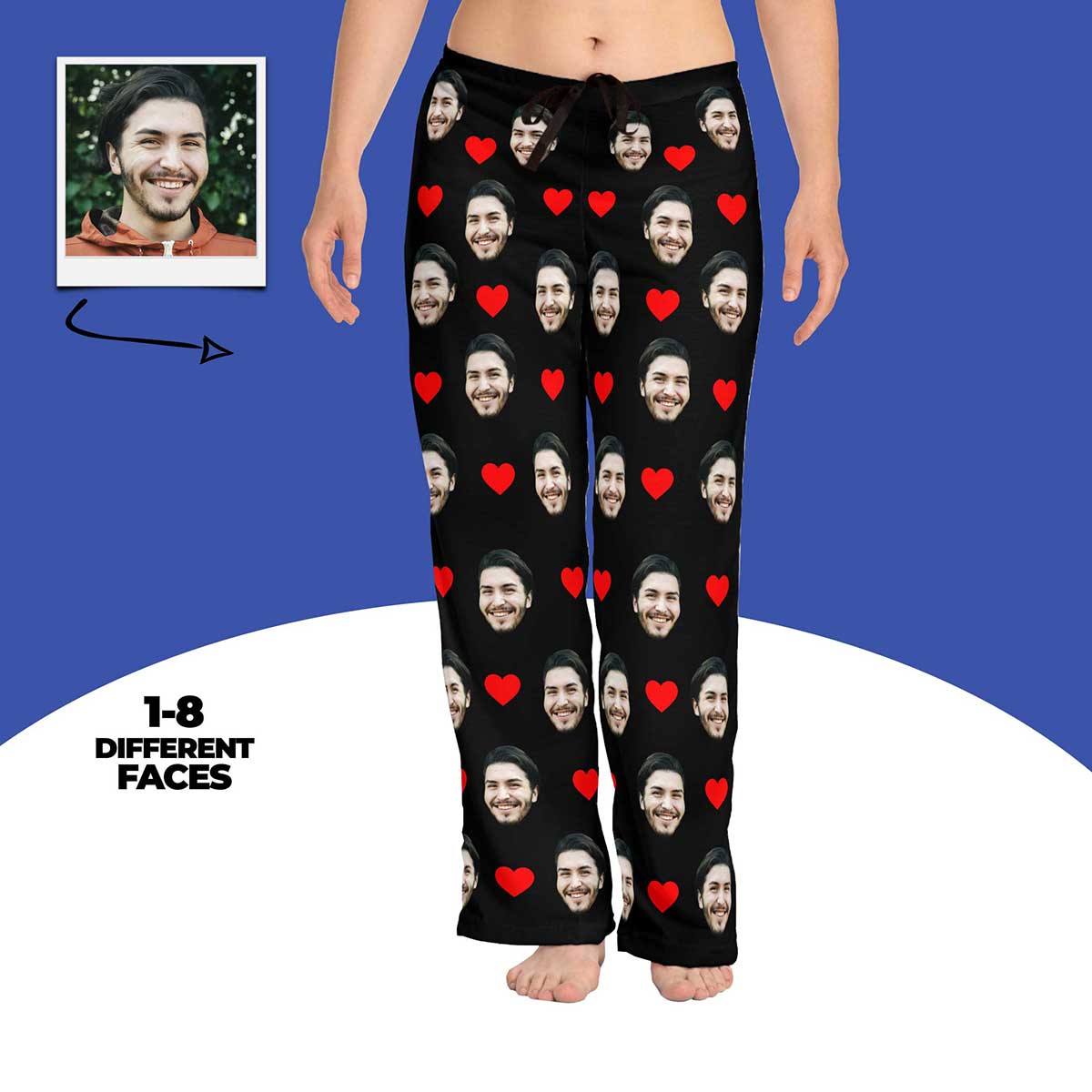Custom Photo Pajamas Heart Patterns Main image