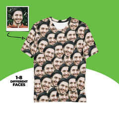 Custom Face T-shirt For Wife Girlfriend Personalized Gift For Him