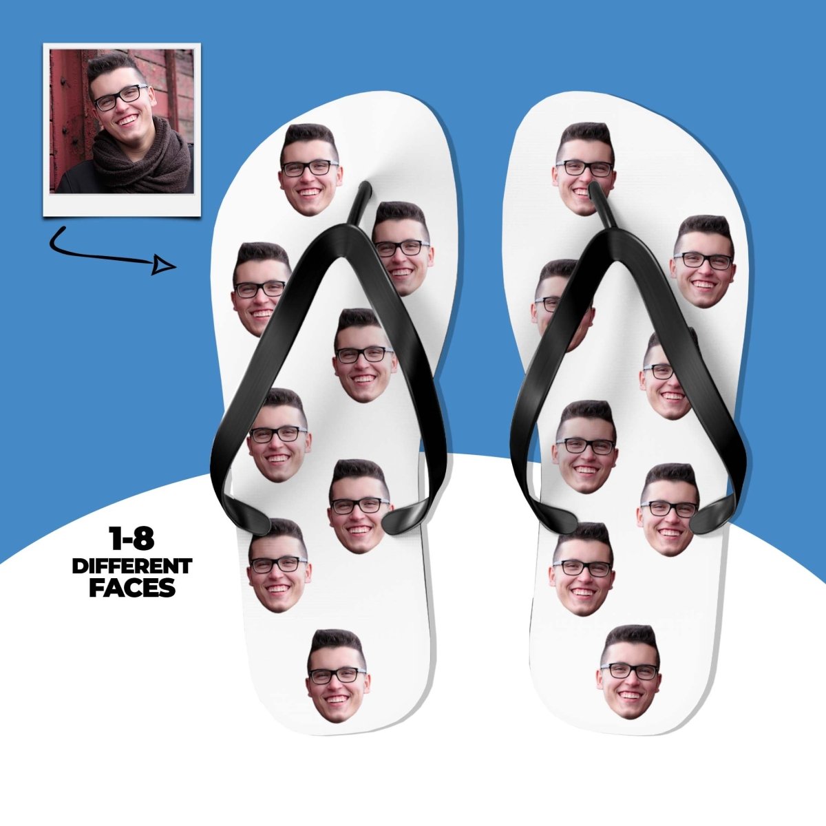 Custom Face Flip Flops Main image