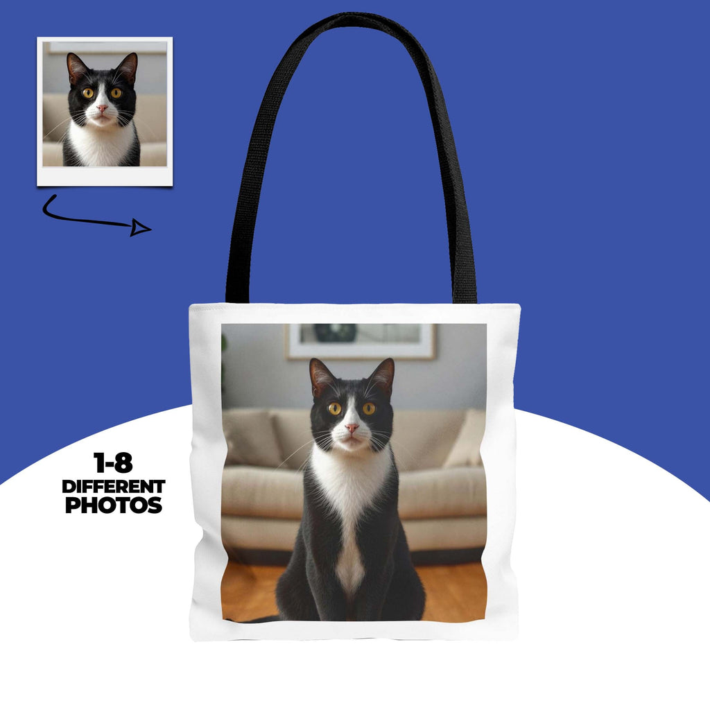 Custom Cat Photo Tote Bag