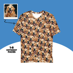 Crazy Dog Faces T-shirt