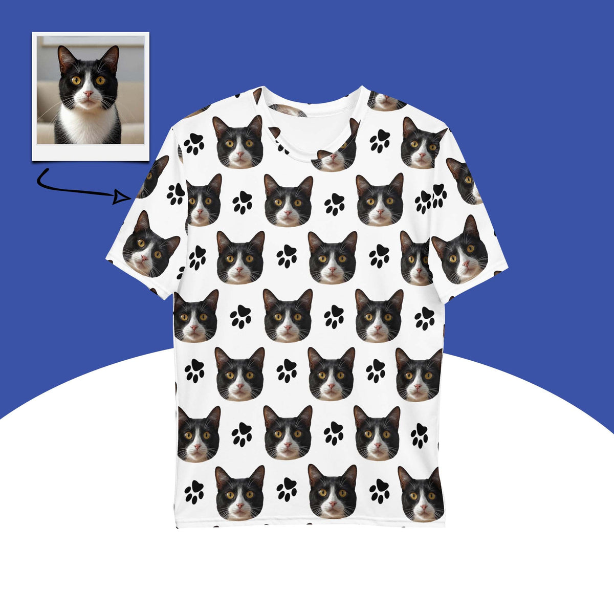 Custom Cat Face T-shirt Main image