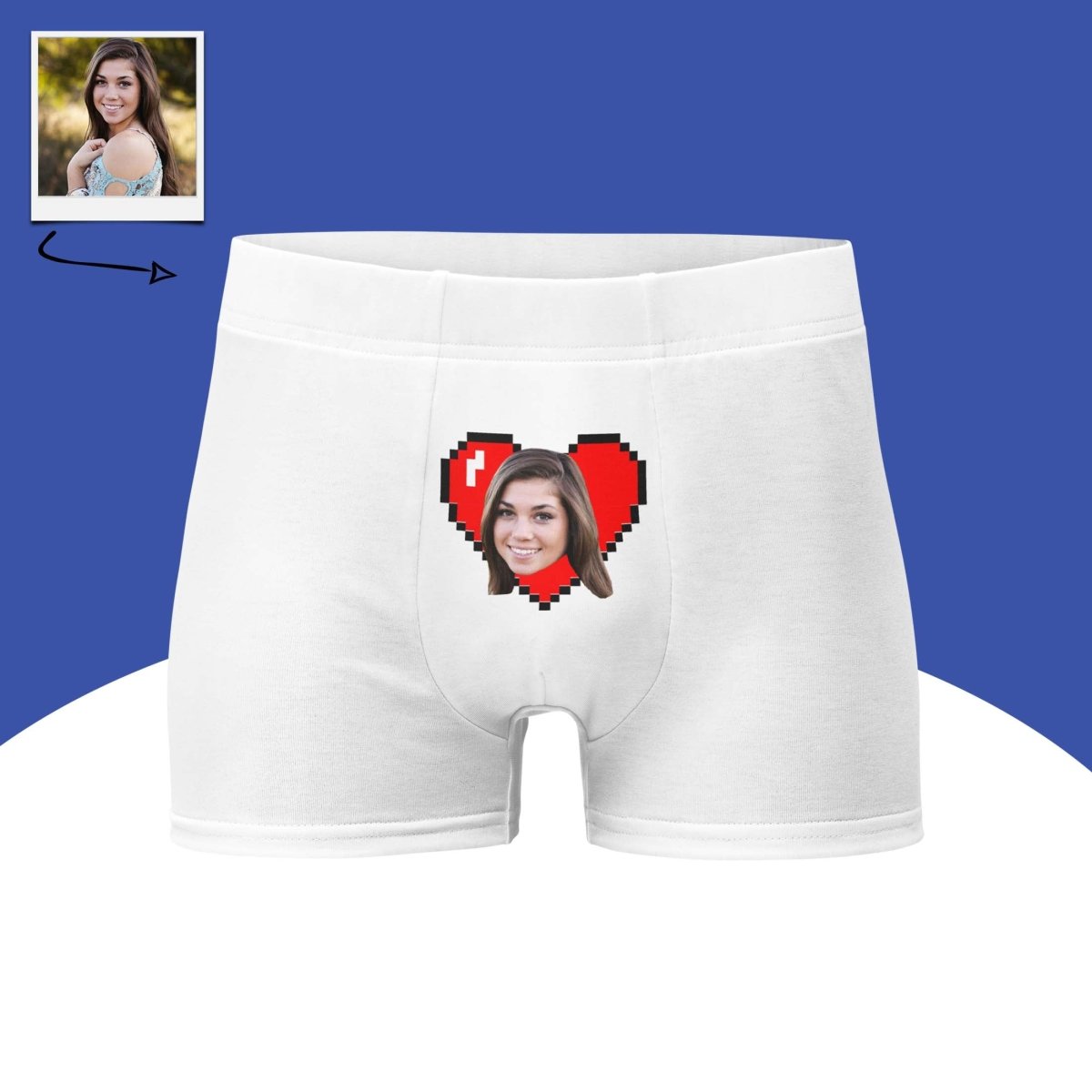 Personalized Face Heart Boxers Main image