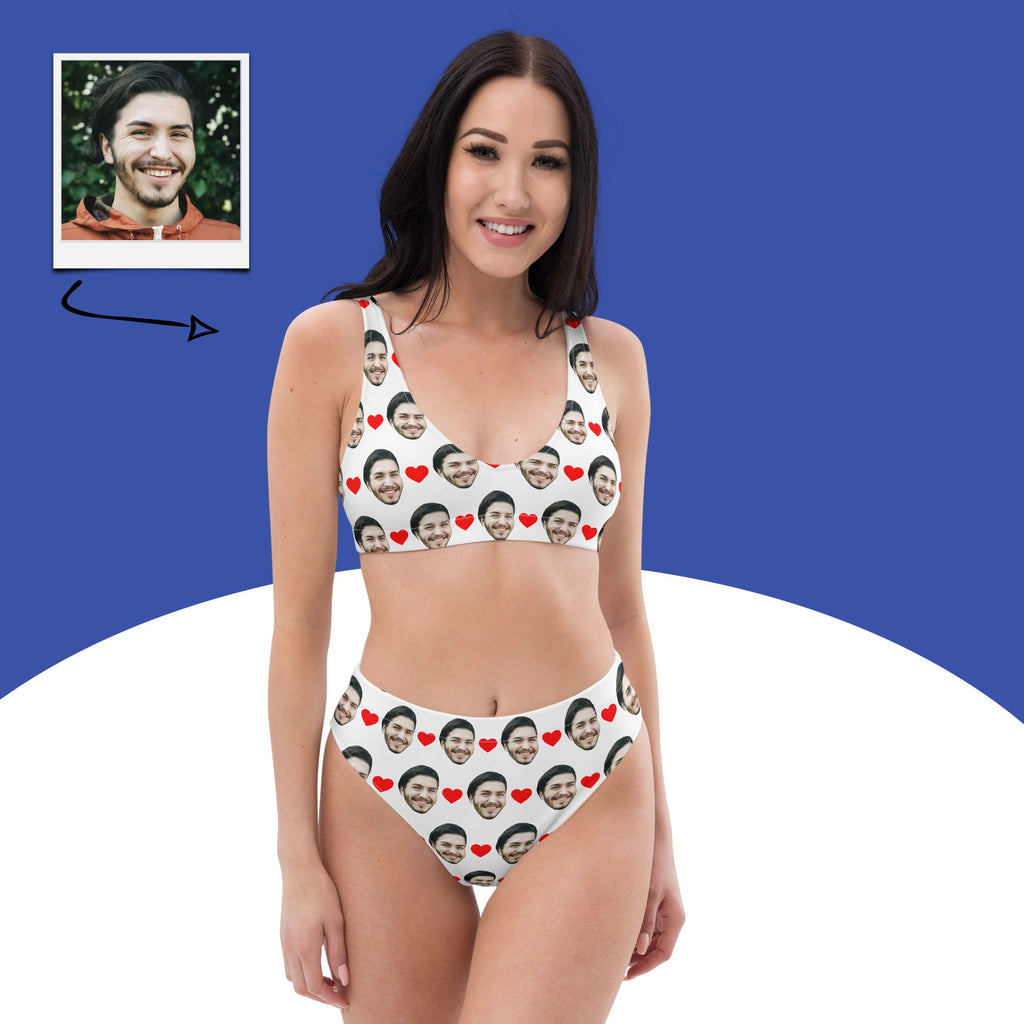 Custom Face Bikini With Hearts