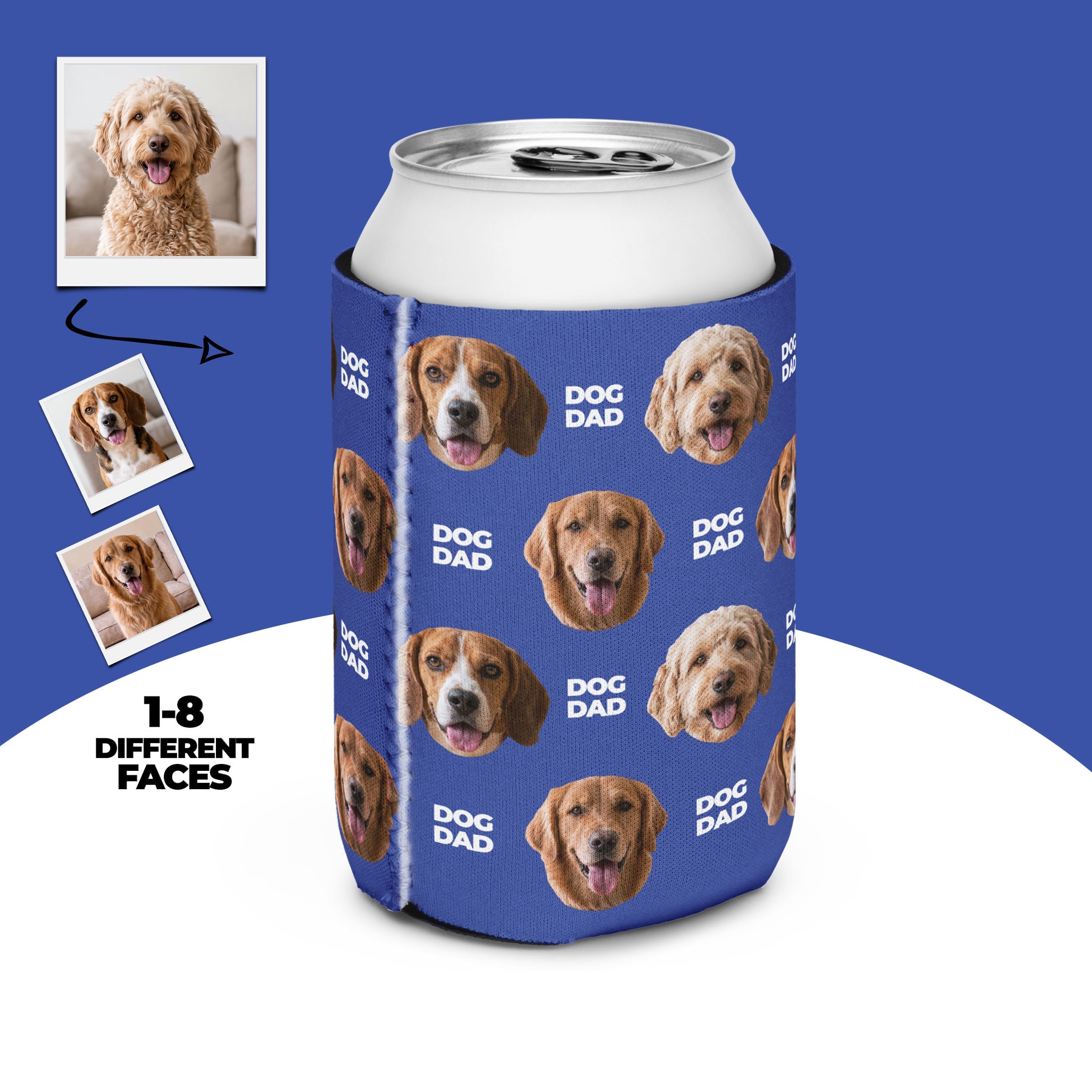 Custom Dog Dad Can Cooler