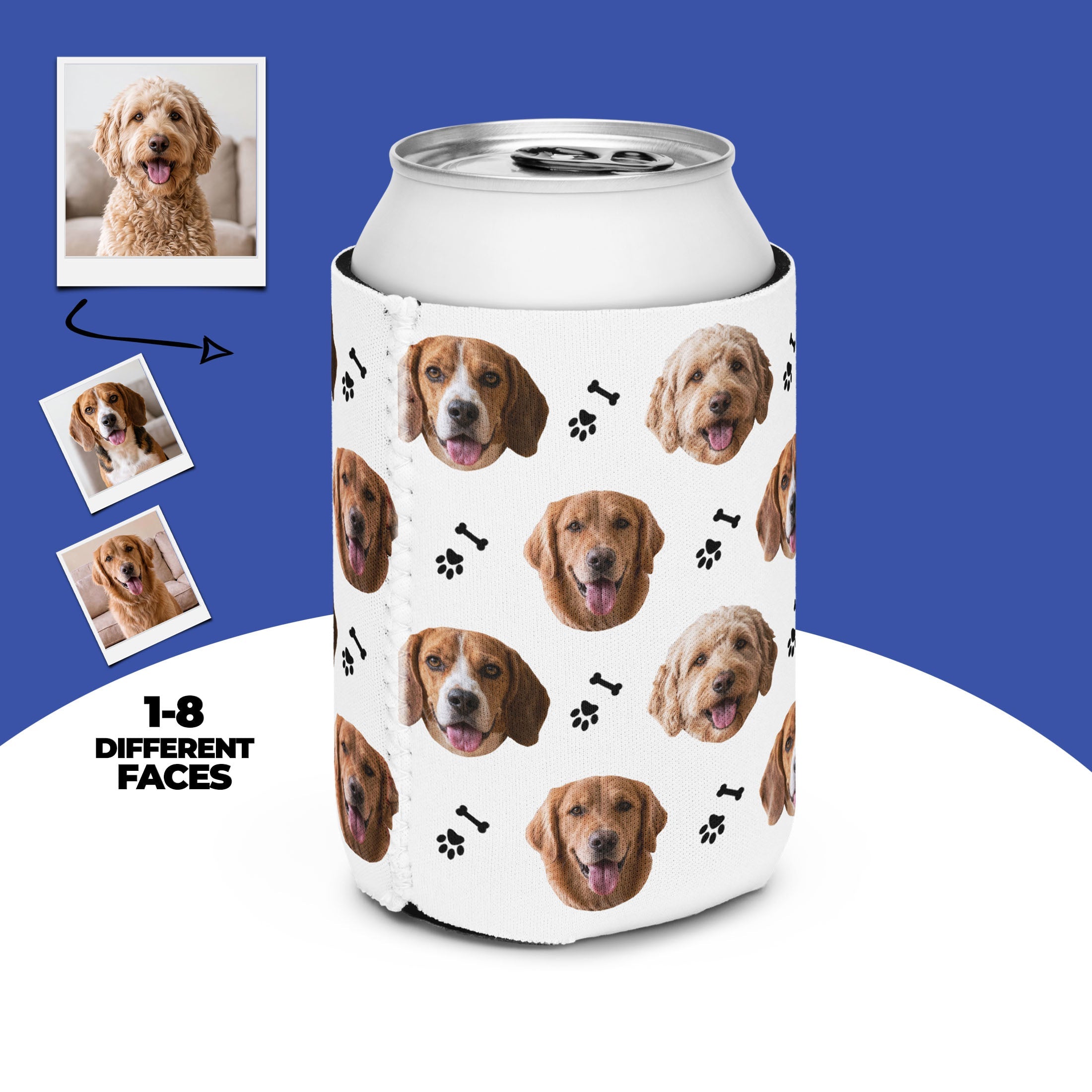 Personalized Dog Photo Can Cooler