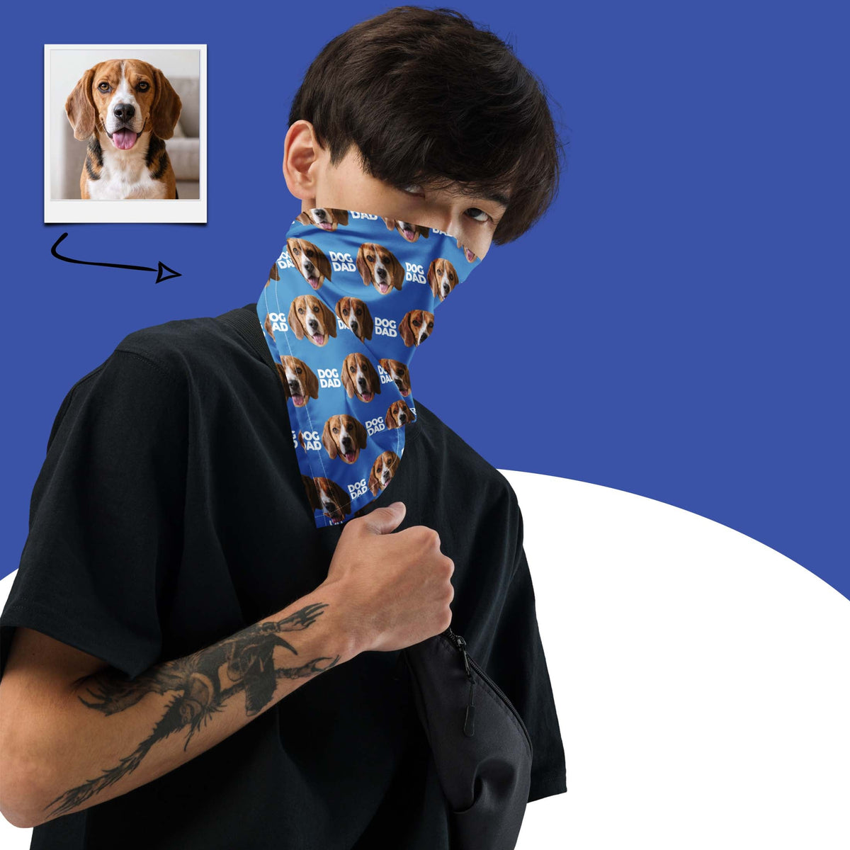 Custom Dog Dad Face Bandana Main image