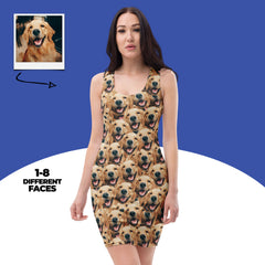 Custom Dog Faces Bodycon Dress