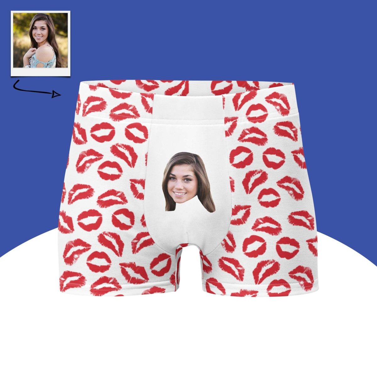 Custom Kiss Face Boxers Main image