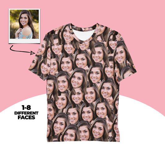 Custom Face T-shirt For Husband Boyfriend Personalized Gift For Him