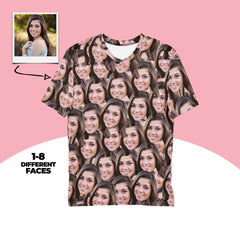 Custom Face T-shirt For Husband Boyfriend Personalized Gift For Him