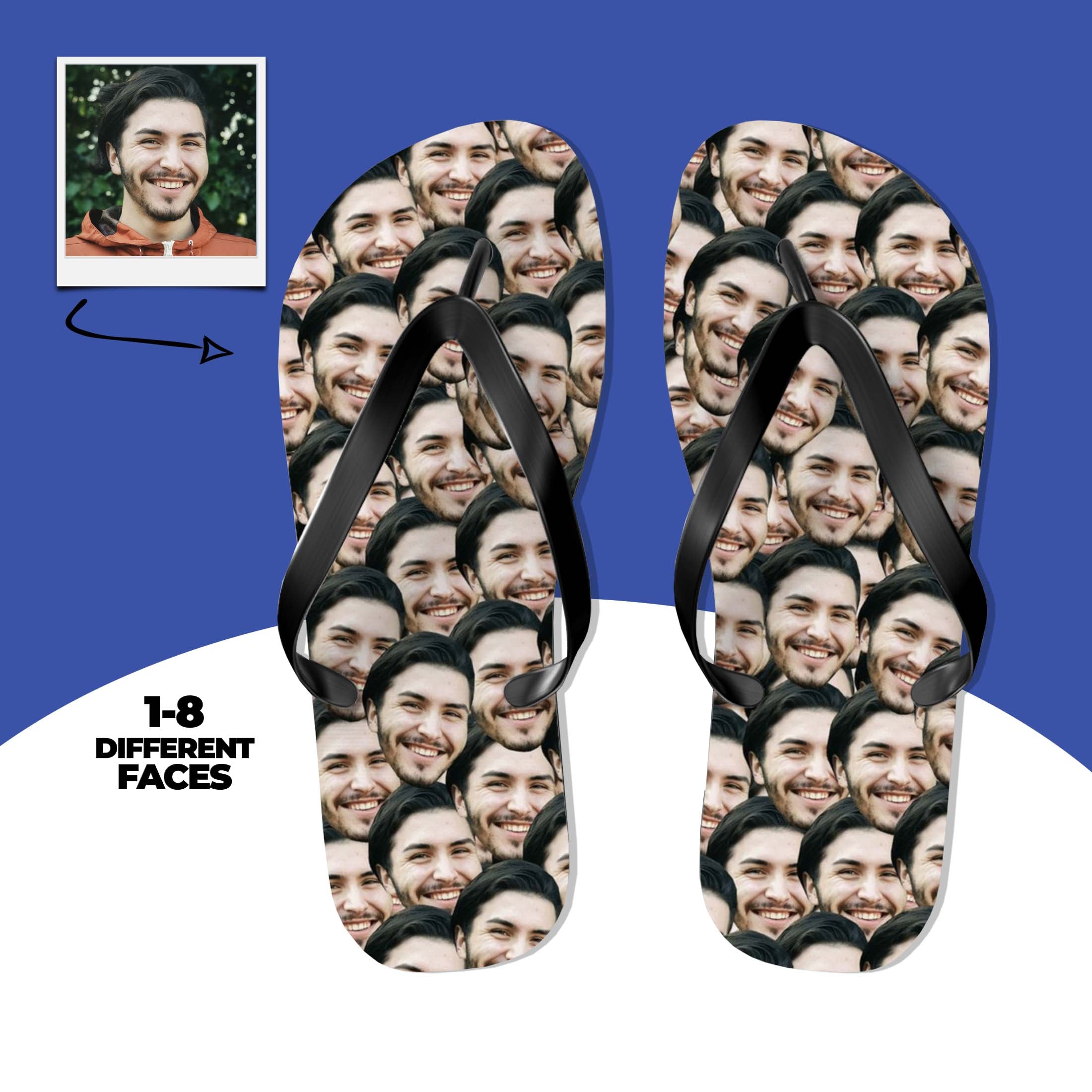 Custom Faces Flip Flops Main image