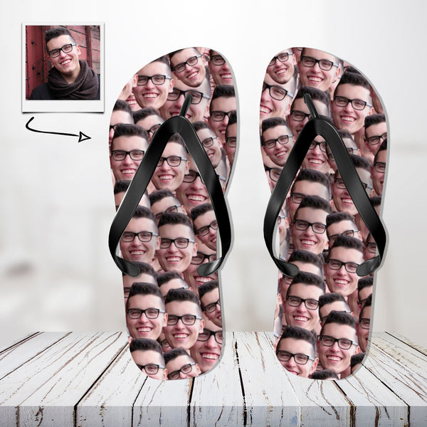 Crazy Faces Flip Flops