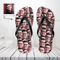 Crazy Faces Flip Flops