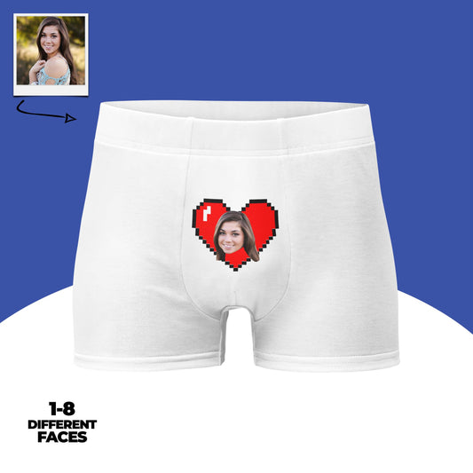 Personalize Face Heart Boxers