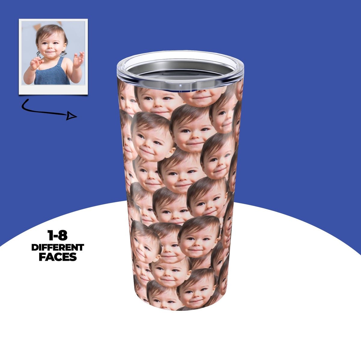 Personalized Baby Faces Tumbler Main image