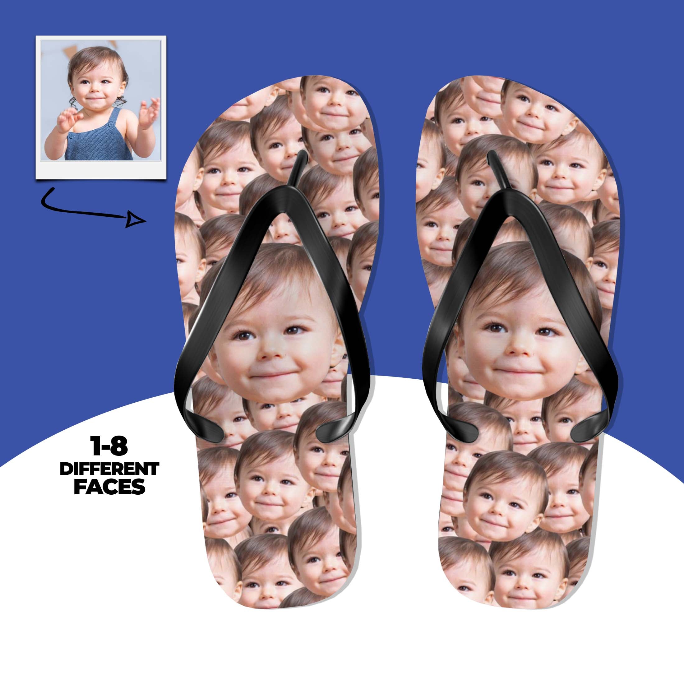Personalized Baby Photo Flip Flops Main image