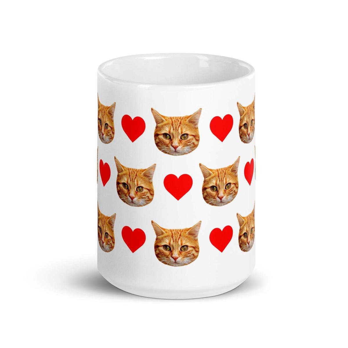 Custom Cat Mug With Hearts Secondary image