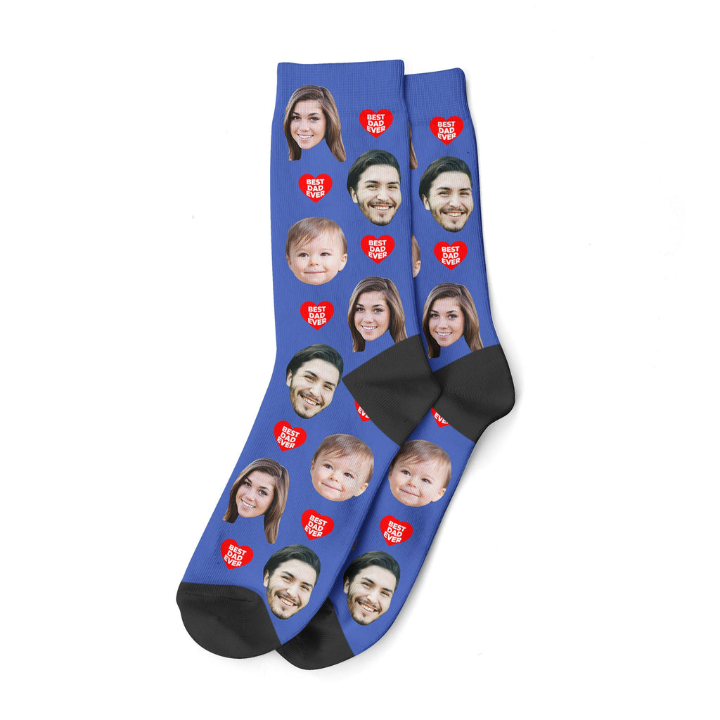 Personalized Dad Socks With Hearts