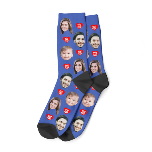 Personalized Dad Socks With Hearts