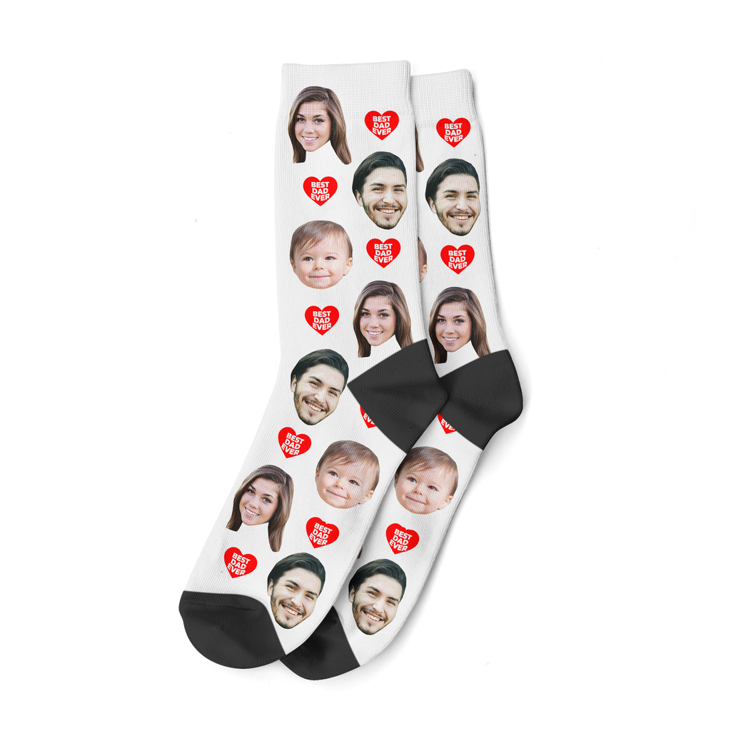 Personalized Dad Socks With Hearts