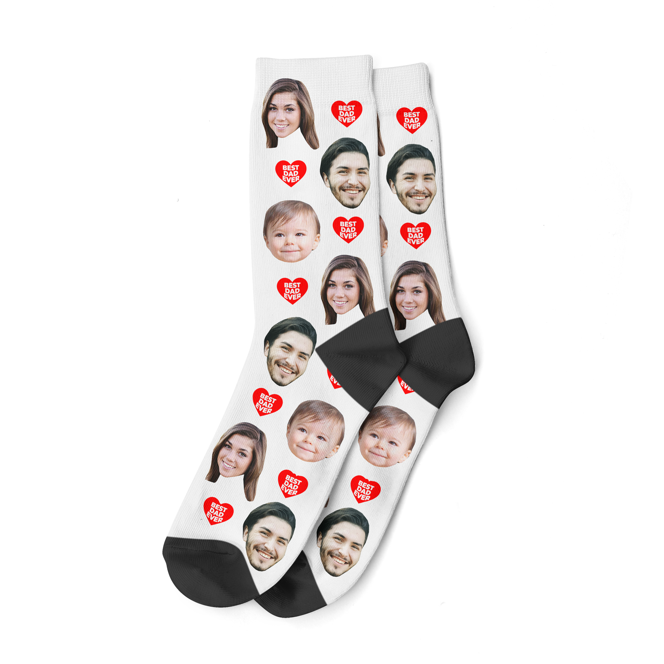Personalized Dad Socks With Hearts