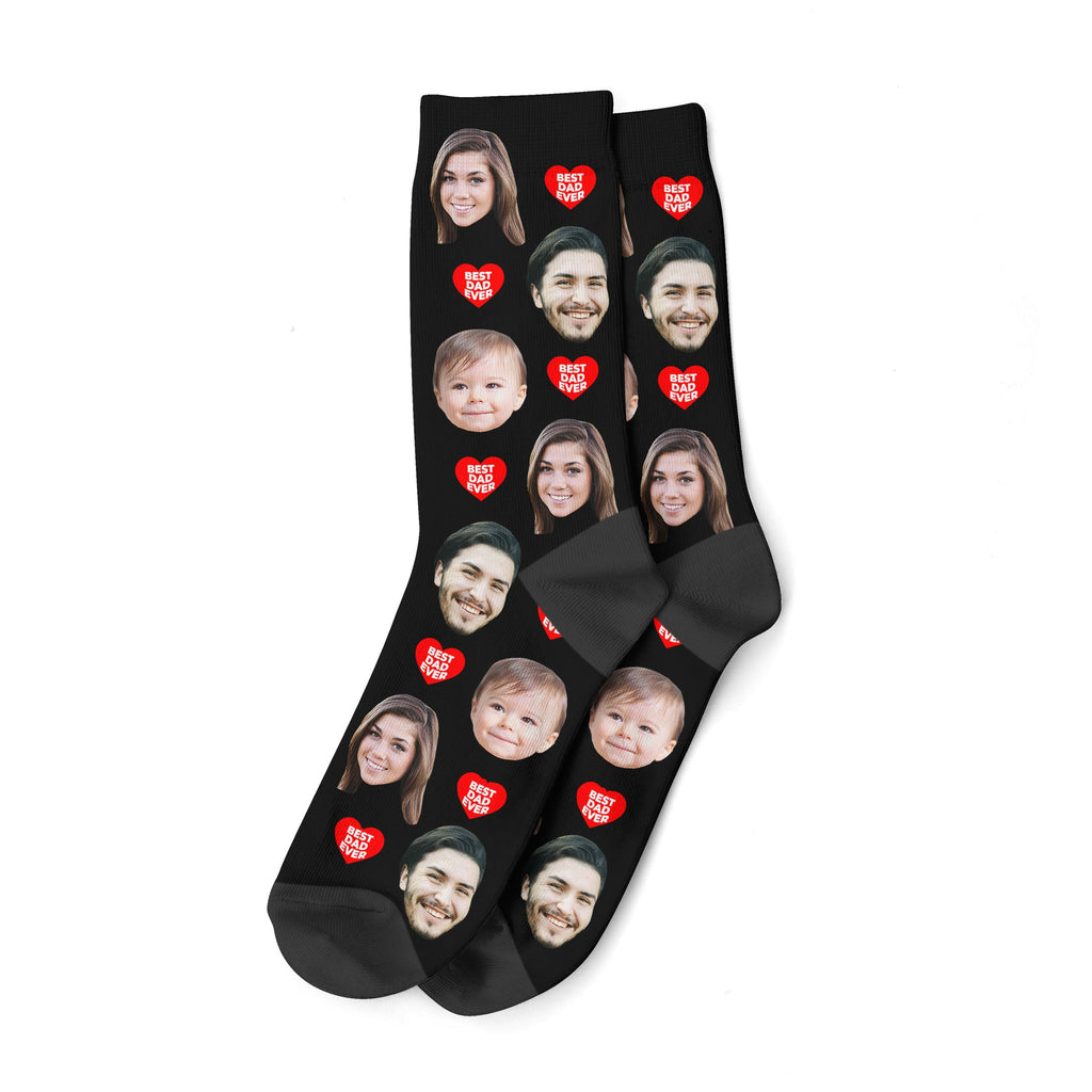 Personalized Dad Socks With Hearts