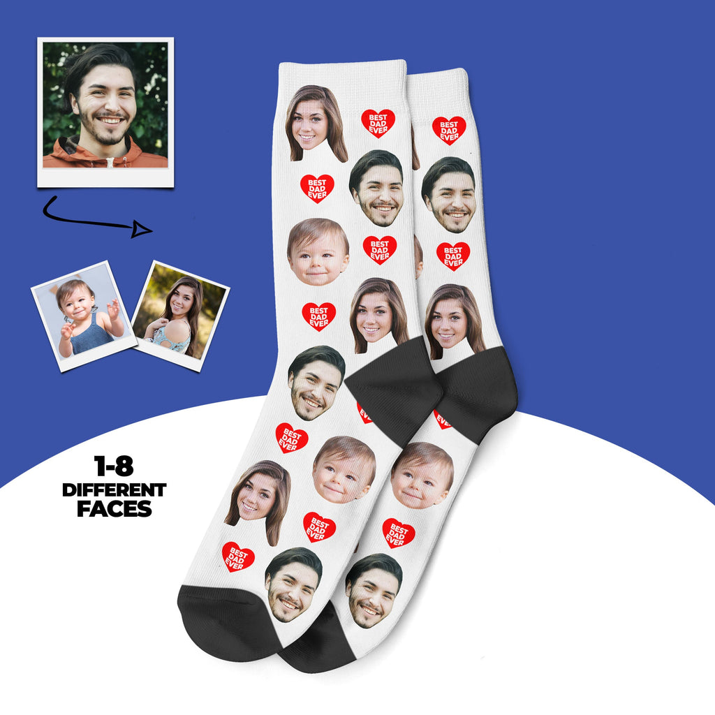 Personalized Dad Socks With Hearts