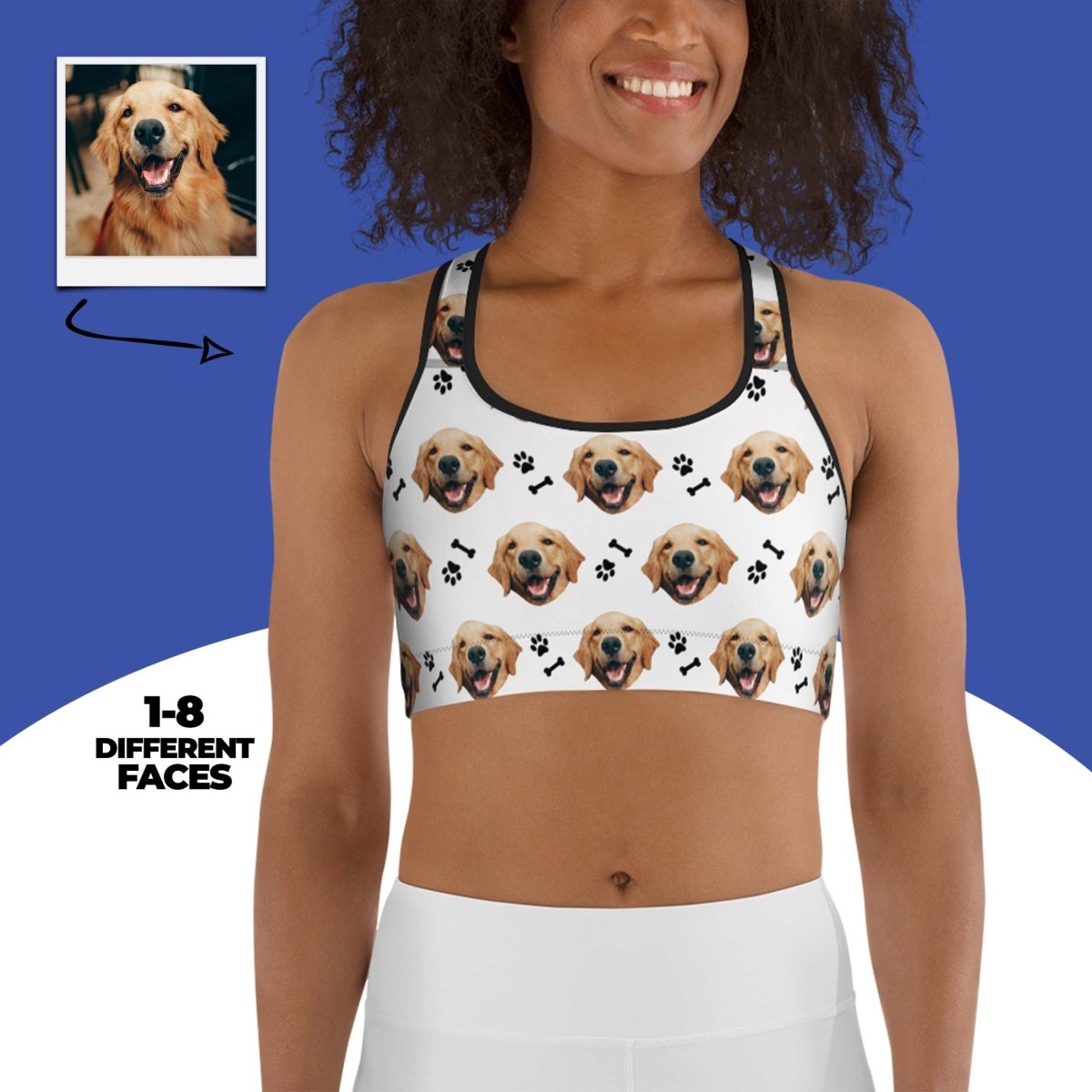 Personalized Dog Face Bra Main image