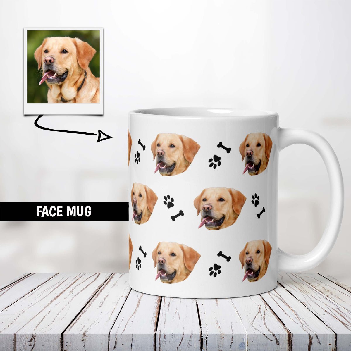 Personalized Dog Face Mug Main image