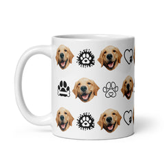 Personalized Dog Face Paw Love Mug