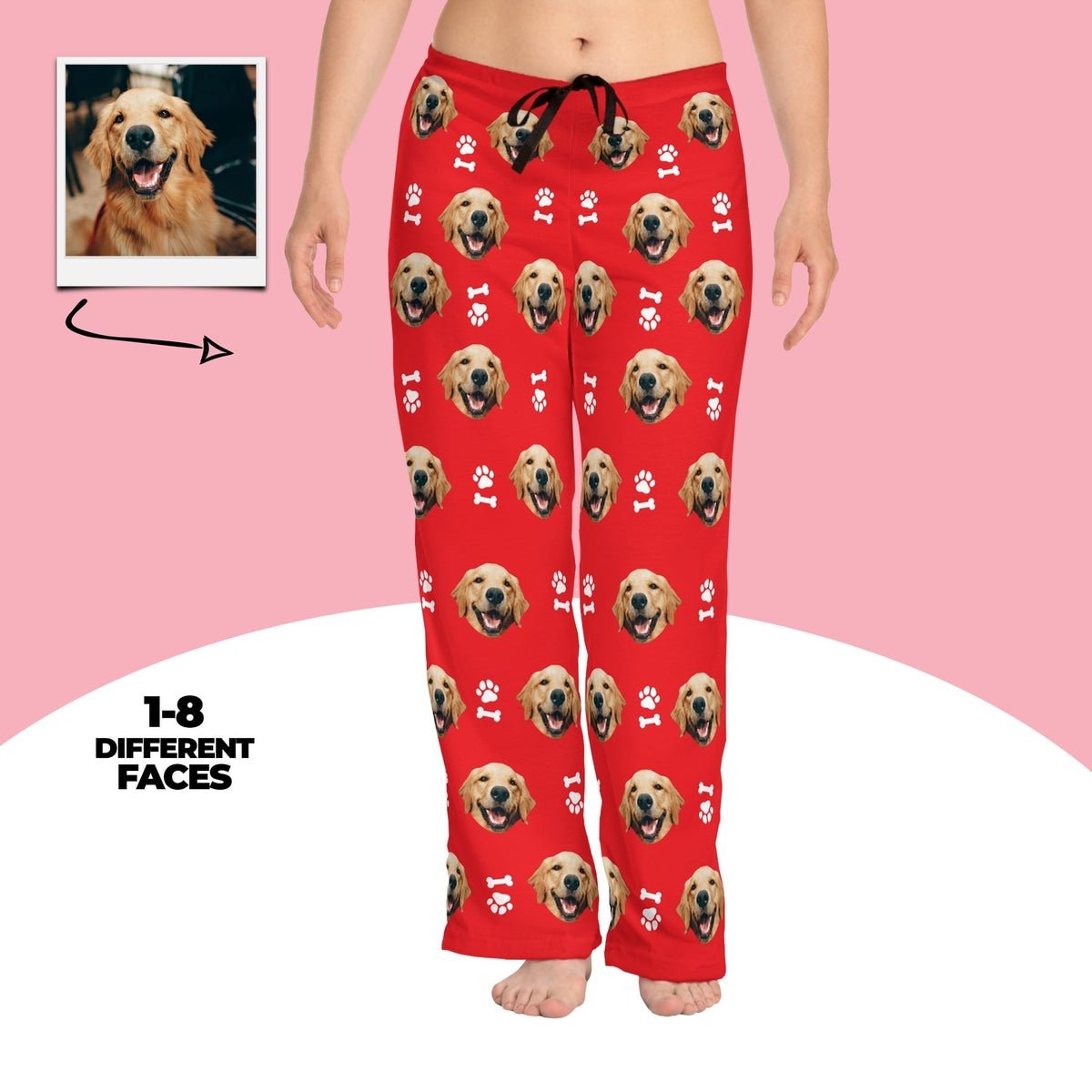 Personalized Dog Face Pajama Pants Main image