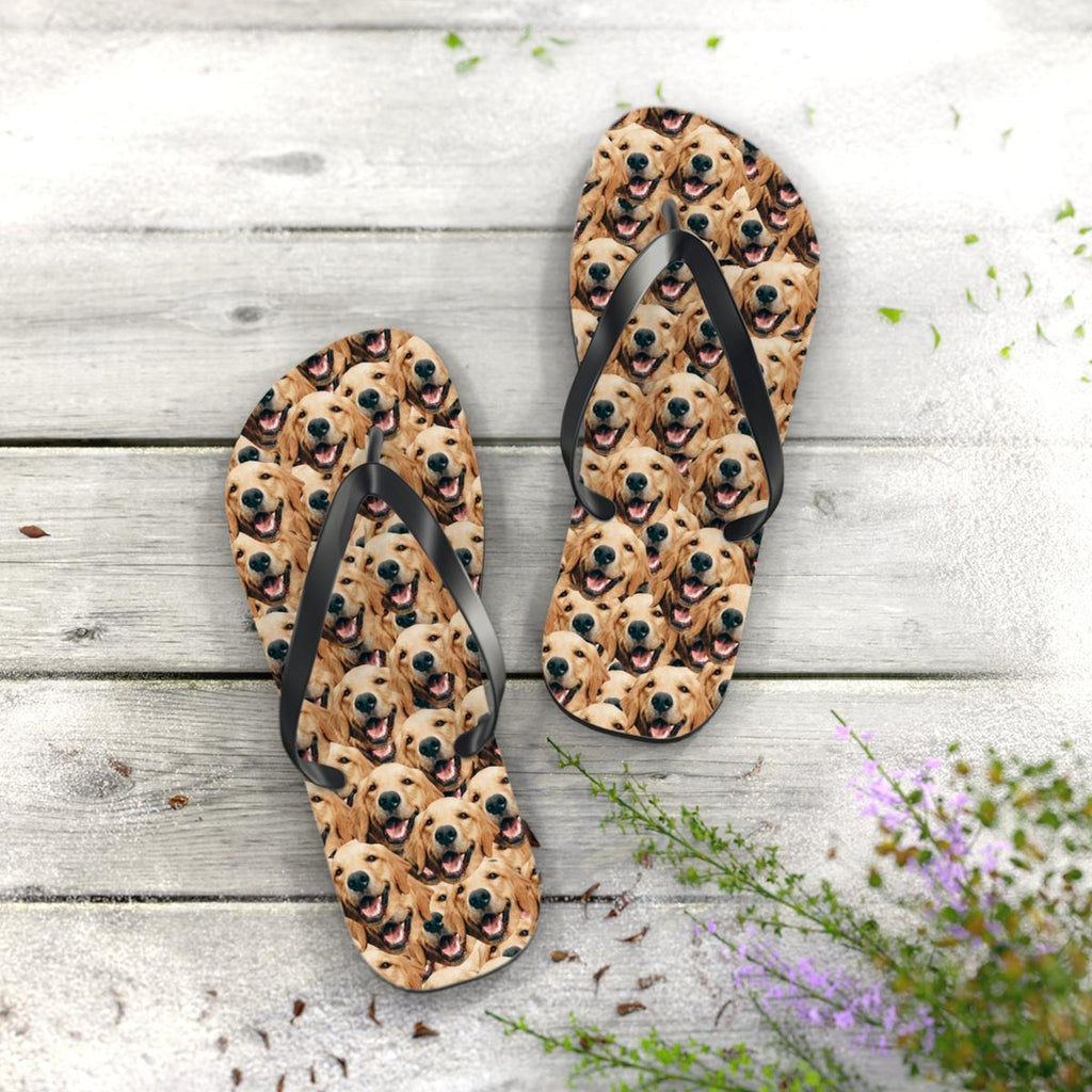 Personalized Dog Faces Flip Flops