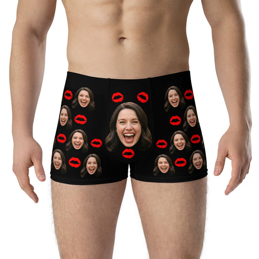 Personalized Face Kiss Boxers