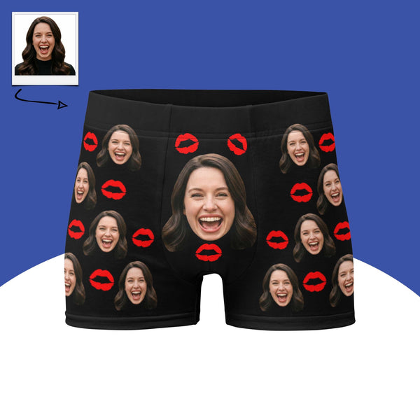 Personalized Face Kiss Boxers