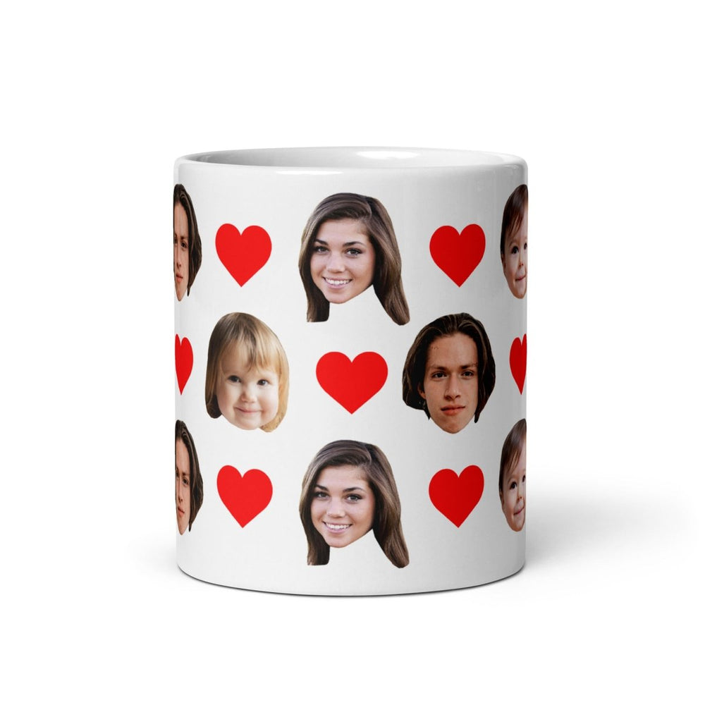 Personalized Face Mug With Hearts